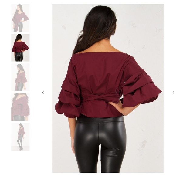 NWOT 24 HR SALE 😍AKIRA Crop top wrap - Picture 3 of 7